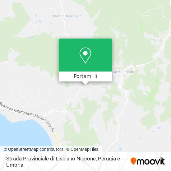 Mappa Strada Provinciale di Lisciano Niccone