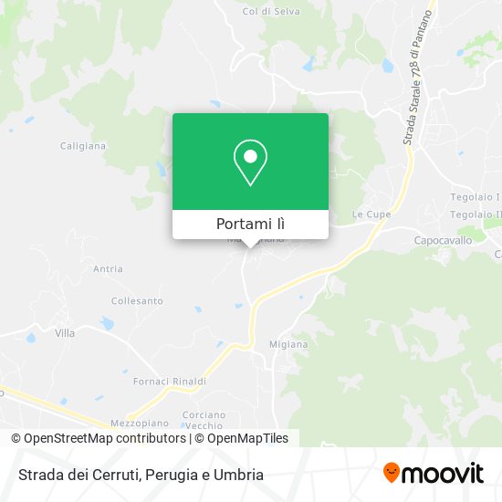 Mappa Strada dei Cerruti