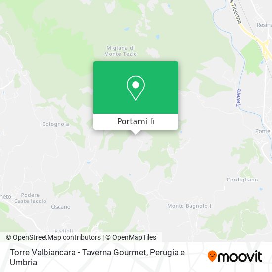 Mappa Torre Valbiancara - Taverna Gourmet