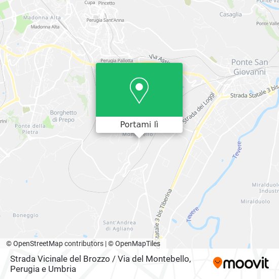 Mappa Strada Vicinale del Brozzo / Via del Montebello