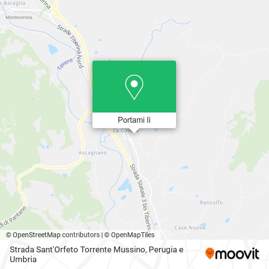 Mappa Strada Sant'Orfeto Torrente Mussino
