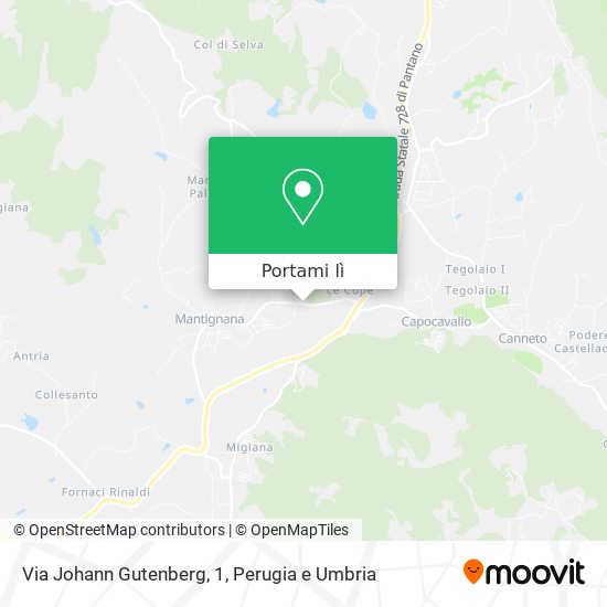 Mappa Via Johann Gutenberg, 1