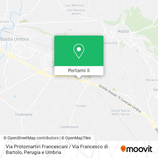 Mappa Via Protomartiri Francescani / Via Francesco di Bartolo