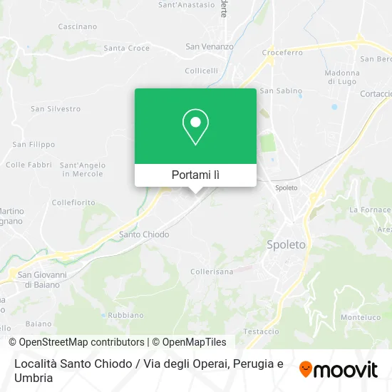 Mappa Località Santo Chiodo / Via degli Operai