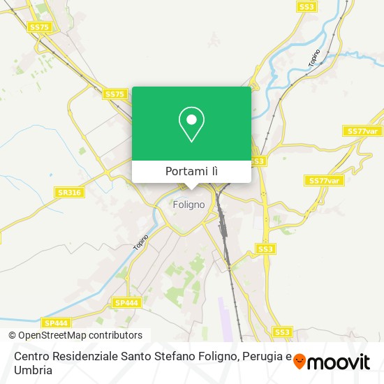 Mappa Centro Residenziale Santo Stefano Foligno