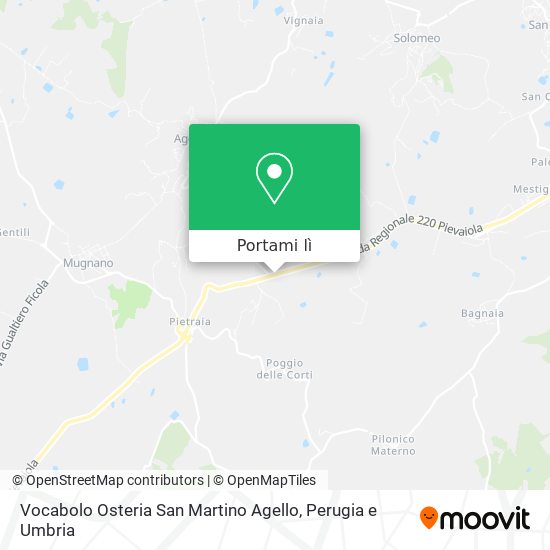 Mappa Vocabolo Osteria San Martino Agello