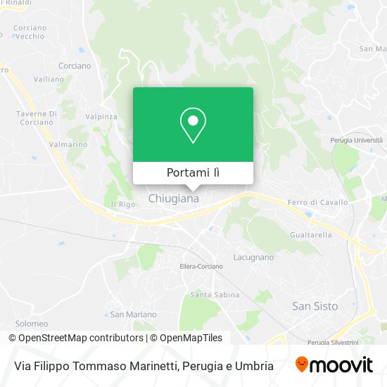 Mappa Via Filippo Tommaso Marinetti