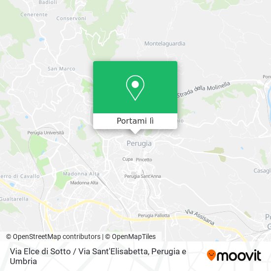 Mappa Via Elce di Sotto / Via Sant'Elisabetta