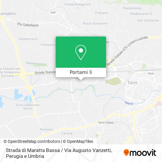 Mappa Strada di Maratta Bassa / Via Augusto Vanzetti