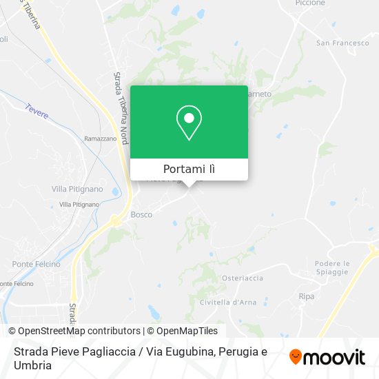 Mappa Strada Pieve Pagliaccia / Via Eugubina