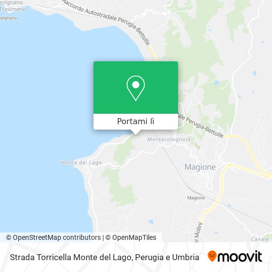Mappa Strada Torricella Monte del Lago