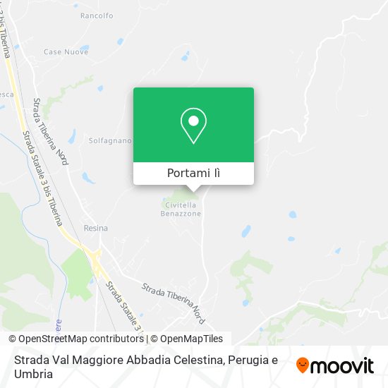 Mappa Strada Val Maggiore Abbadia Celestina