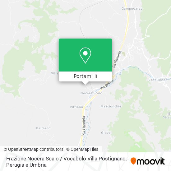 Mappa Frazione Nocera Scalo / Vocabolo Villa Postignano
