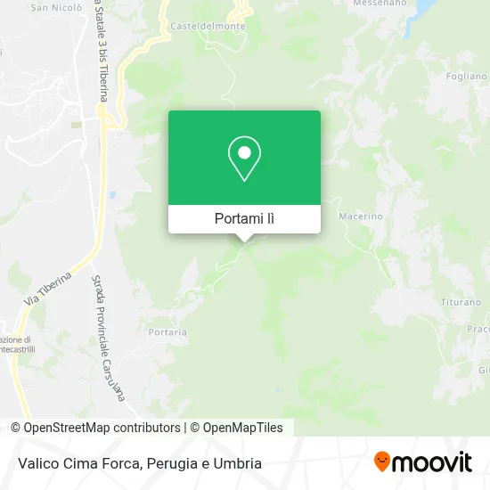 Mappa Valico Cima Forca