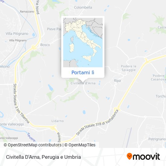 Mappa Civitella D'Arna