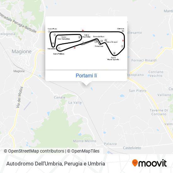 Mappa Autodromo Dell’Umbria