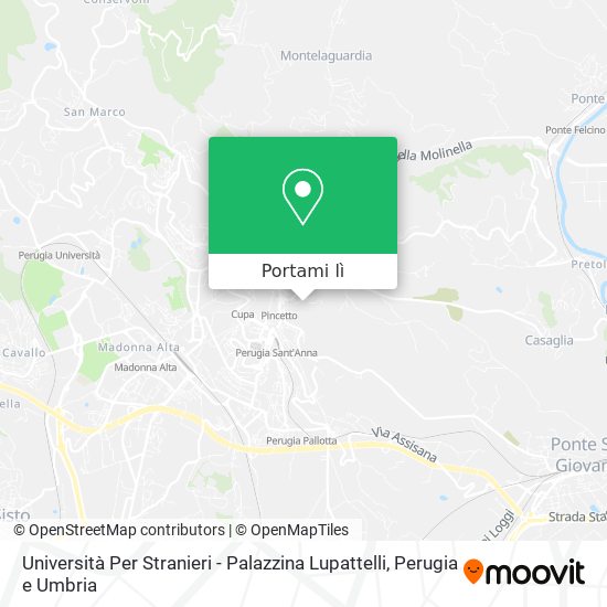 Mappa Università Per Stranieri - Palazzina Lupattelli