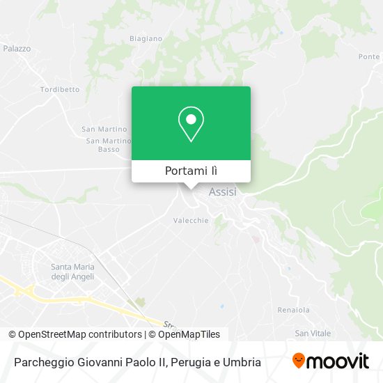 Mappa Parcheggio Giovanni Paolo II