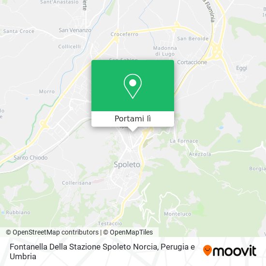 Mappa Fontanella Della Stazione Spoleto Norcia