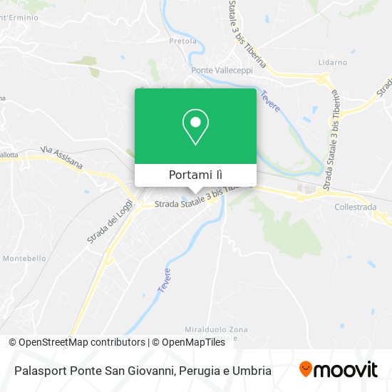 Mappa Palasport Ponte San Giovanni