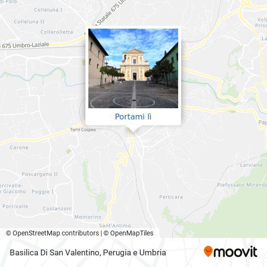 Mappa Basilica Di San Valentino