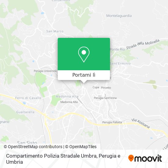 Mappa Compartimento Polizia Stradale Umbra