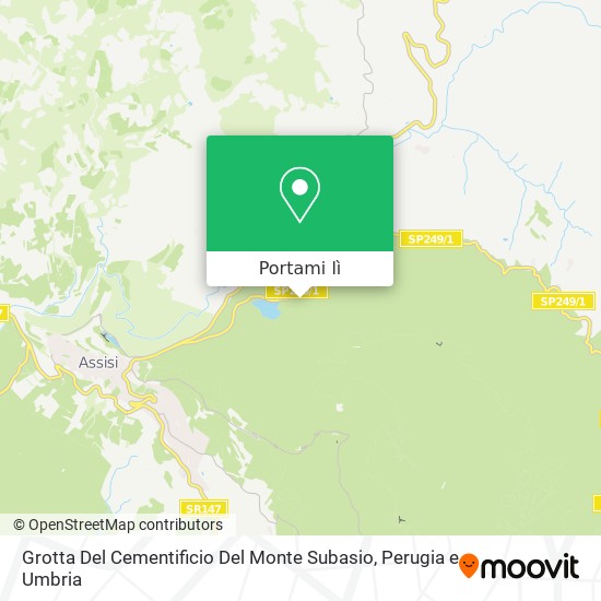 Mappa Grotta Del Cementificio Del Monte Subasio