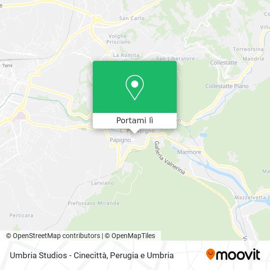 Mappa Umbria Studios - Cinecittà