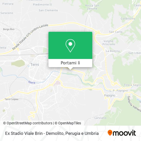 Mappa Ex Stadio Viale Brin - Demolito
