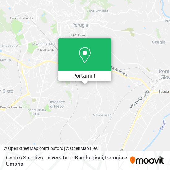 Mappa Centro Sportivo Universitario Bambagioni