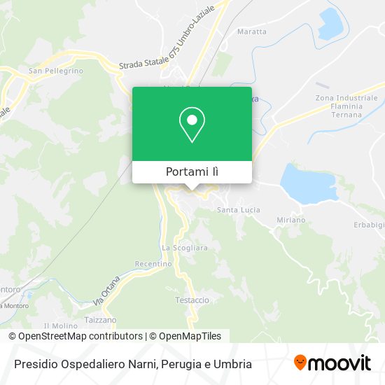 Mappa Presidio Ospedaliero Narni