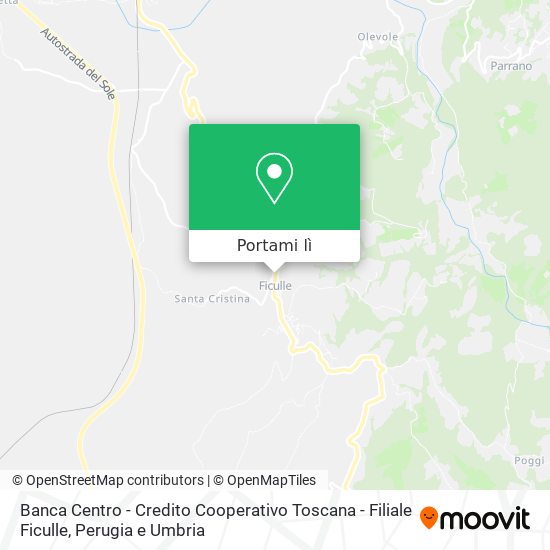 Mappa Banca Centro - Credito Cooperativo Toscana - Filiale Ficulle