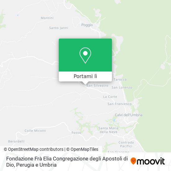 Mappa Fondazione Frà Elia Congregazione degli Apostoli di Dio