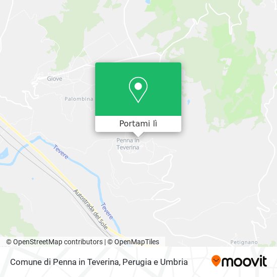 Mappa Comune di Penna in Teverina