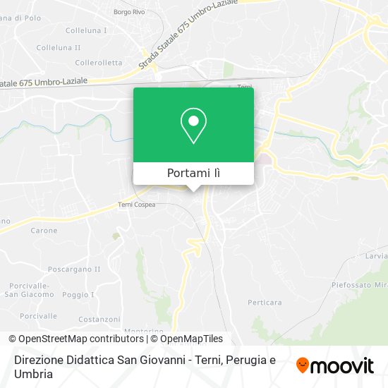 Mappa Direzione Didattica San Giovanni - Terni