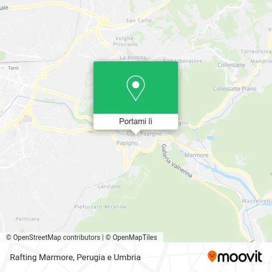 Mappa Rafting Marmore