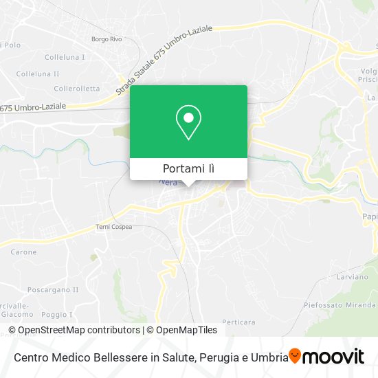 Mappa Centro Medico Bellessere in Salute