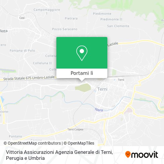 Mappa Vittoria Assicurazioni Agenzia Generale di Terni