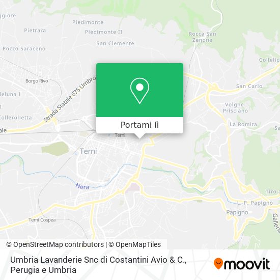 Mappa Umbria Lavanderie Snc di Costantini Avio & C.