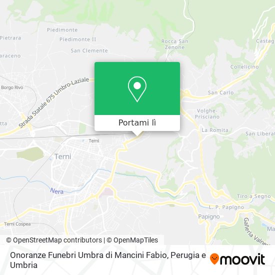 Mappa Onoranze Funebri Umbra di Mancini Fabio