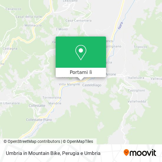 Mappa Umbria in Mountain Bike