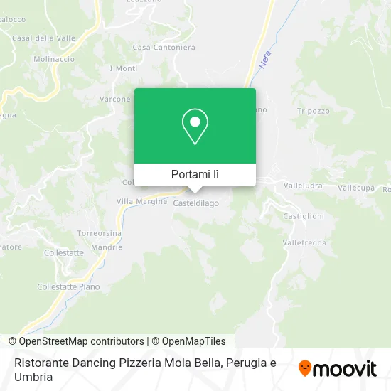 Mappa Ristorante Dancing Pizzeria Mola Bella