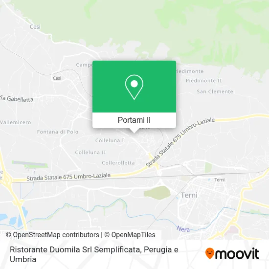 Mappa Ristorante Duomila Srl Semplificata