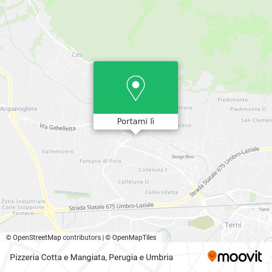 Mappa Pizzeria Cotta e Mangiata