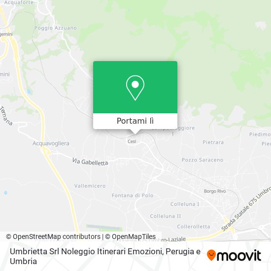 Mappa Umbrietta Srl Noleggio Itinerari Emozioni