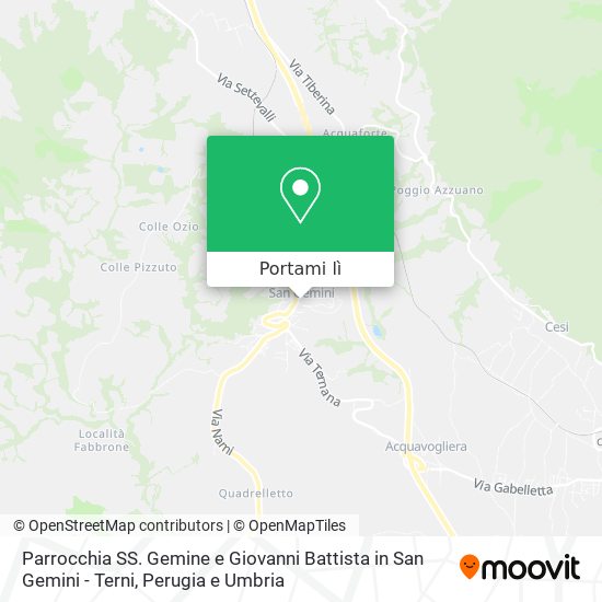 Mappa Parrocchia SS. Gemine e Giovanni Battista in San Gemini - Terni