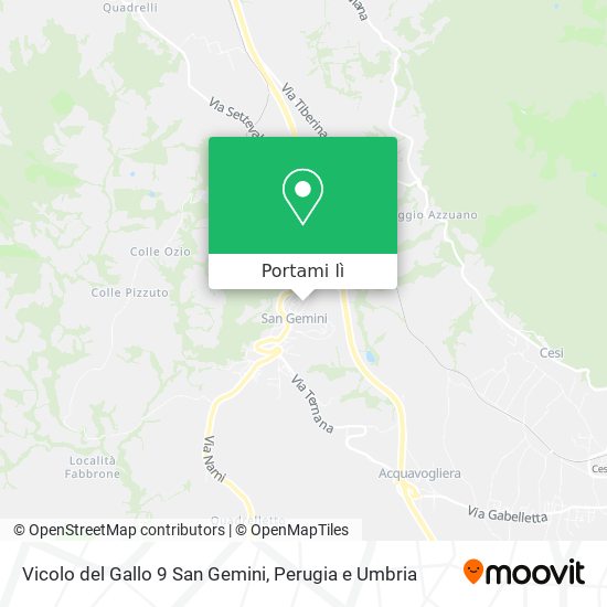Mappa Vicolo del Gallo 9 San Gemini