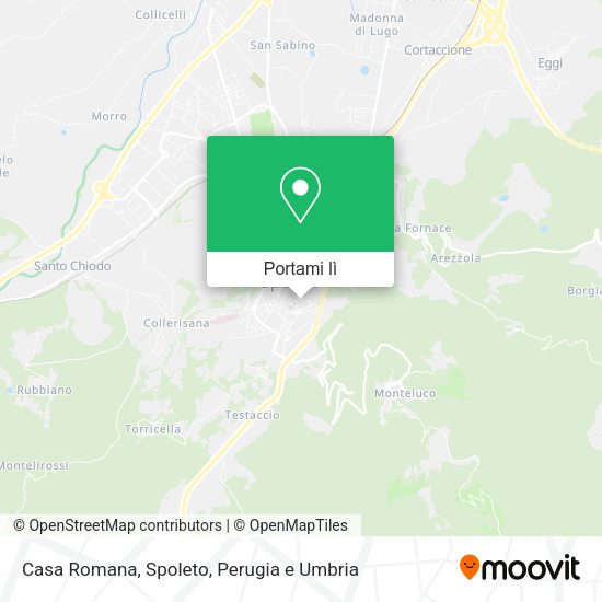Mappa Casa Romana, Spoleto