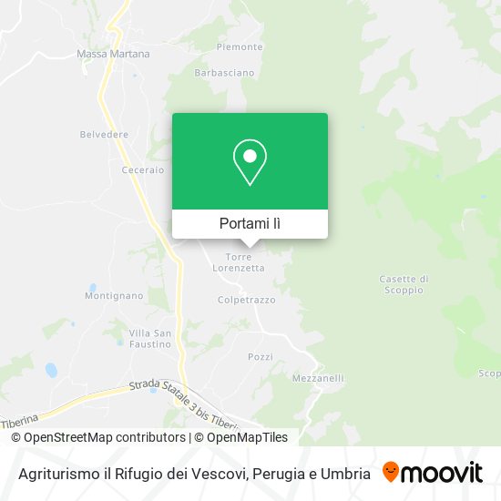 Mappa Agriturismo il Rifugio dei Vescovi