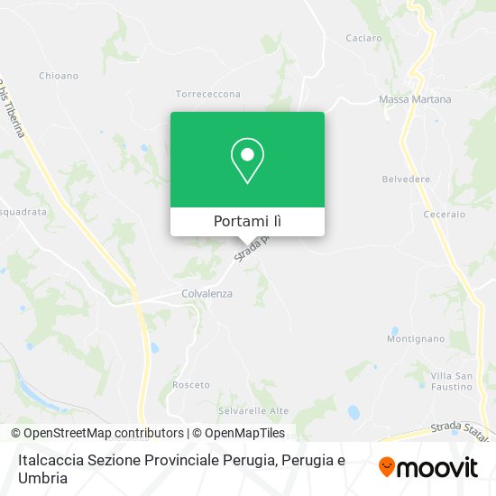 Mappa Italcaccia Sezione Provinciale Perugia